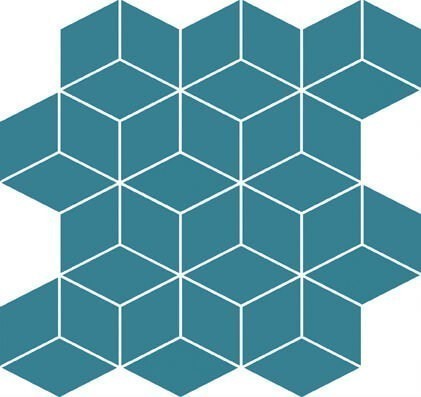Colour Blink Mosaic Diamond Turquoise 28×30