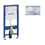 GEBERIT SET 3u1  Duofix BASIC sa gornjom prečkom setom za montažu i Delta 20 hrom mat tipkom