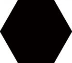BLACK hexagon 22.5x25.9