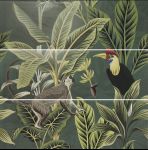 DECOR SET(3) ABC TOUCAN GREEN 40X120